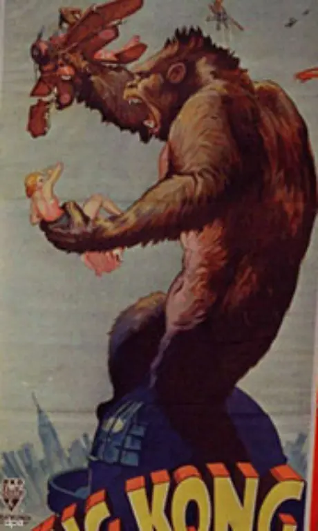 in-dem-der-gigantische-Gorilla-mit-seiner-Liebsten-auf-das-Dach-des-Empire-State-Buildings-klettert-und-sich-der-Angriffe-mehrerer-Doppeldecker-der-Air-Force-erwehren-muss