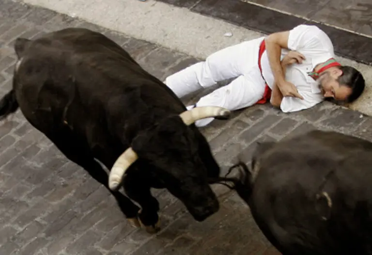 Die-meisten-Verletzungen-gehen-indes-nicht-auf-die-Stiere-zurueck-sondern-auf-Stuerze-von-Teilnehmern