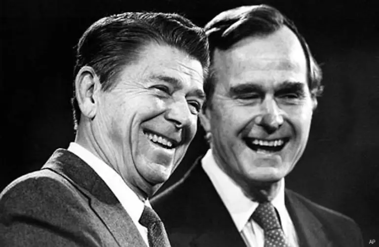 Seit-1981-stellten-die-Republikaner-die-Praesidenten-Die-Regierungen-unter-Ronald-Reagan-1981-1989-und-George-Bush-1989-1993-produzierten-die-hoechste-Staatsverschuldung-in-der-Geschichte-der-USA