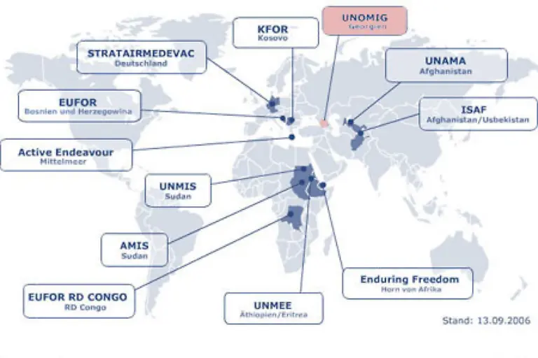 Die-elfte-Mission-mit-deutscher-Beteiligung-die-UNOMIG-United-Nations-Observer-Mission-in-Georgia-Die-Mission-dient-der-Entschaerfung-des-Konfliktes-zwischen-Georgiern-und-Abchasen-Letztere-hatten-sich-1992-als-von-Georgien-unabhaengig-erklaert-Als-Folge-gab-es-Krieg