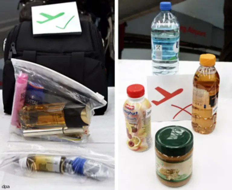 Saemtliche-Getraenke-sowie-andere-fluessige-und-cremige-Stoffe-duerfen-nur-noch-in-begrenzter-Menge-mitgenommen-werden-in-kleinen-Behaeltnissen-die-maximal-100-Milliliter-pro-Stueck-fassen