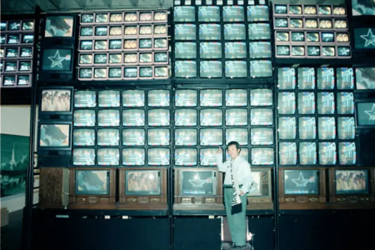Der-aus-Korea-stammende-Allroundkuenstler-Paik-war-vor-allem-durch-seine-Installationen-und-Videoskulpturen-bekannt-Bei-seinem-Tod-war-Paik-73-Jahre-alt