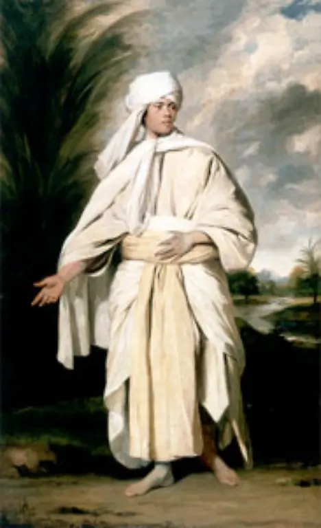 Cook-brachte-den-aus-Tahiti-stammenden-edlen-Wilden-Omai-nach-England-Seine-Taetowierungen-wurden-zur-Attraktion-und-zum-Ausgangspunkt-der-Zurschaustellung-taetowierter-Suedsee-Bewohner-auf-Jahrmaerkten-und-Kuriositaetenshows-im-19-Jahrhundert