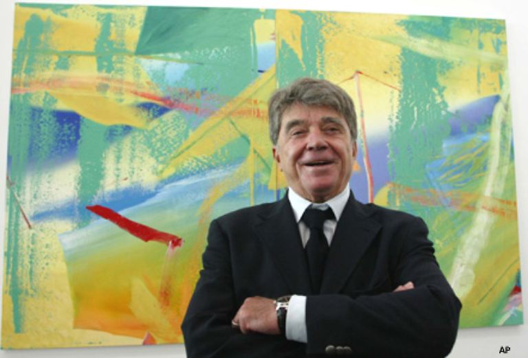 ... Grün- und Rot-Gelb-Blau-Vermalungen (im Bild mit dem stolzen Sammler Frieder Burda) 