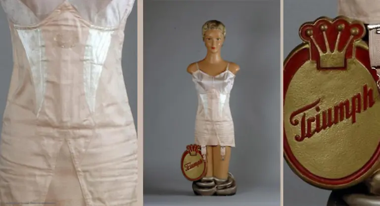 Mehr-als-250-Originalexponate-sind-zu-sehen-Beispielsweise-diese-mit-einem-Langmieder-bekleidete-Schaufensterfigurine-von-Triumph-um-1930