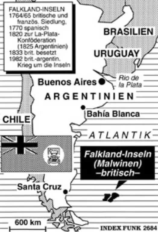 Fuer-die-argentinische-Militaerdiktatur-ist-die-Invasion-der-Versuch-von-innenpolitischen-Problemen-abzulenken-Zwar-erhebt-Argentinien-seit-seiner-Unabhaengigkeit-von-Spanien-Anspruch-auf-die-Malvinen-doch-haelt-Grossbritannien-die-Inseln-seit-1833-besetzt