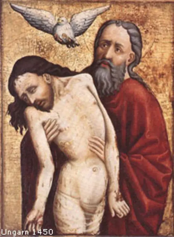 Petrus-sagt-weiter-Gott-habe-Jesus-auferweckt-dessen-sind-wir-alle-Zeugen-Da-er-nun-durch-die-rechte-Hand-Gottes-erhoeht-ist-und-empfangen-hat-den-verheissenen-heiligen-Geist-vom-Vater-hat-er-diesen-ausgegossen-wie-ihr-hier-seht-und-hoert