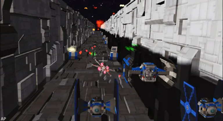 Als-der-Todesstern-Bild-aus-Lego-Star-Wars-den-Stuetzpunkt-angreift-schicken-die-Rebellen-ihre-besten-Piloten-um-den-Todesstern-an-der-richtigen-Stelle-zu-treffen-Luke-gelingt-schliesslich-der-finale-Treffer-dank-seiner-kurzen-Jedi-Ausbildung-bei-Obi-Wan-Der-Todesstern-ist-zerstoert-und-die-Rebellen-feiern-ihren-Sieg