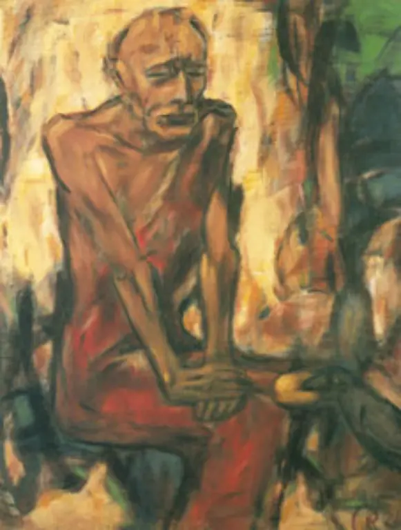 Christian-Rohlfs-Elias-wird-vom-Raben-gespeist-1921