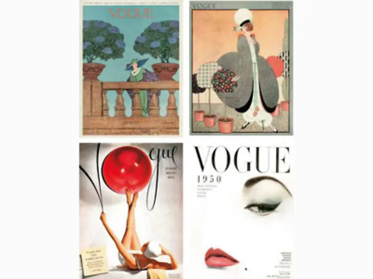 Der-Vogue-Band-zeigt-auch-wie-wichtig-vor-dem-Siegeszug-der-Fotografie-gezeichnete-Titelillustrationen-waren