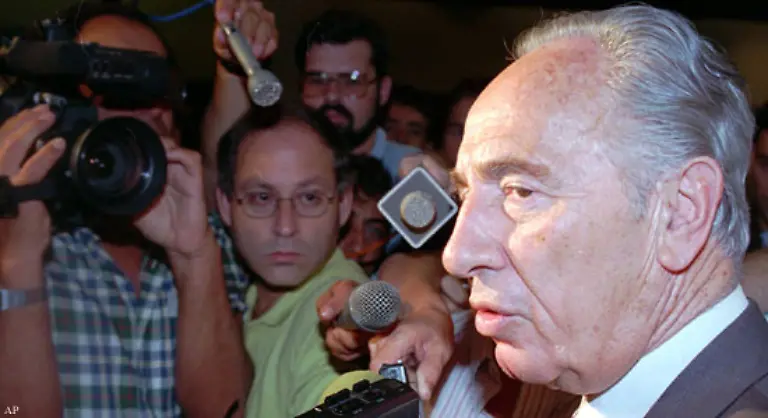 Schimon-Peres-dem-israelischen-Aussenminister-und