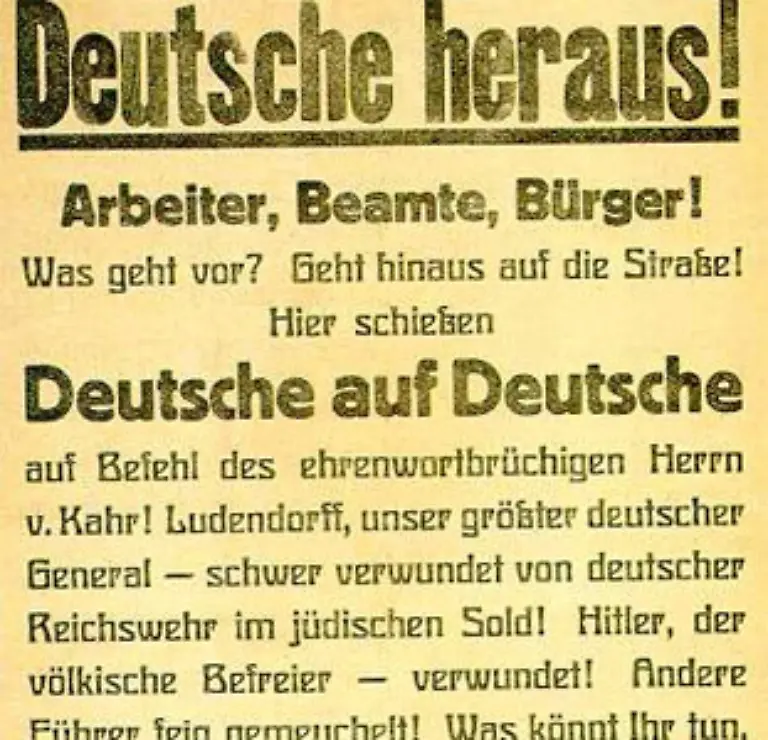 Doch-der-von-Hitler-und-Generalmajor-Erich-Ludendorff-am-8-November-1923-angezettelte-Putsch-misslang-Der-bayerische-Ministerpraesident-Gustav-von-Kahr-der-den-Putschisten-politisch-durchaus-nahe-stand-gab-am-9-November-den-Befehl-zur-Niederschlagung-der-Rebellion