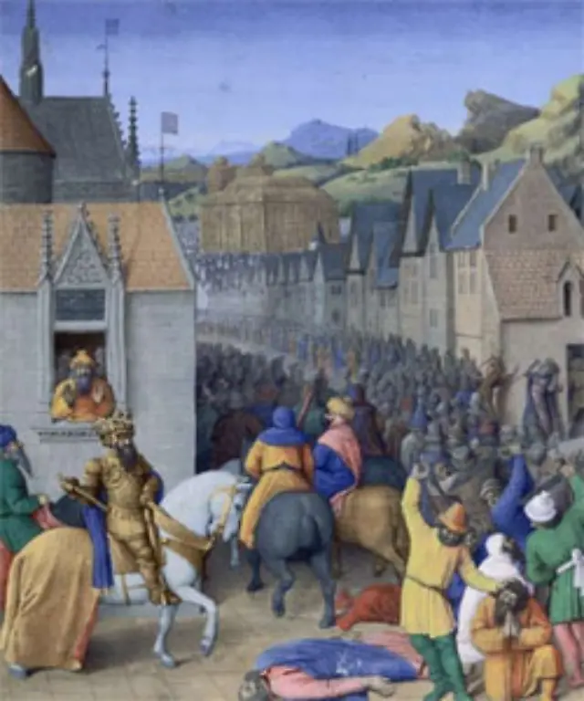 Spaeter-faellt-das-Gebiet-an-den-aegyptischen-Koenig-Ptolemaios-I-hier-bei-seinem-Einzug-nach-Jerusalem-einen-der-alexandrinischen-Diadochen-Die-religioese-Autonomie-der-Juden-bleibt-vorlaeufig-jedoch-erhalten