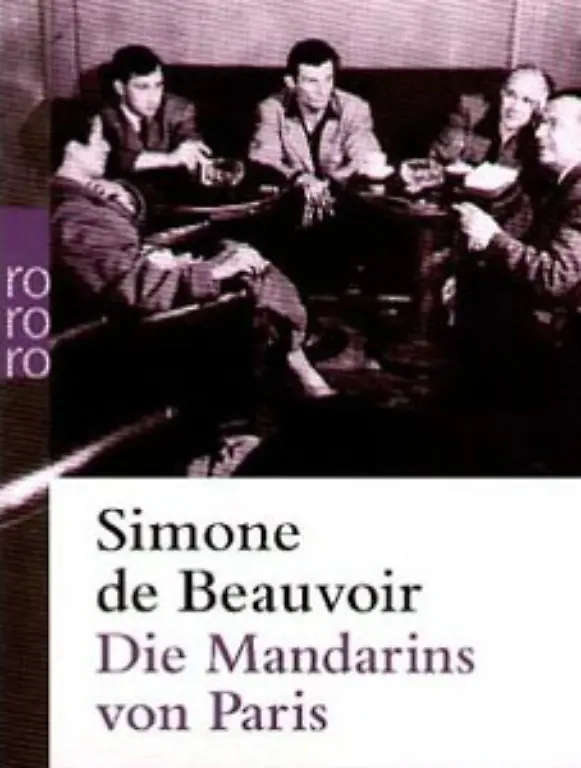 1954-erscheint-Die-Mandarins-von-Paris-eine-Beschreibung-des-Zerfalls-einer-linksintellektuellen-Elite-im-Pariser-Kuenstlermilieu-der-Nachkriegszeit-Beauvoir-wird-fuer-das-Werk-mit-dem-hoechsten-franzoesischen-Literaturpreis-dem-Prix-Goncourt-ausgezeichnet