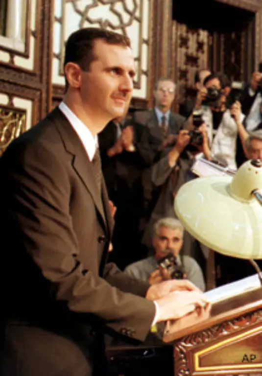 Baschar-al-Assad-bei-der-Vereidigung-zum-Praesidenten-Er-war-erst-34-Jahre-alt-als-er-an-die-Macht-kam