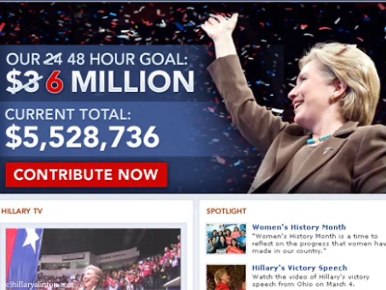 Auch-Clintons-Unterstuetzer-machen-mobil-Nachdem-sie-privates-Geld-in-ihren-Wahlkampf-gesteckt-hat-fliessen-die-Spenden-wieder-reichlicher-Allerdings-nicht-so-reichlich-wie-bei-Obama