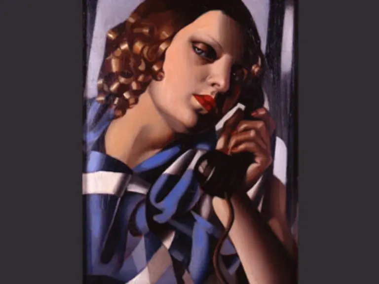 Die-in-Mode-gekommene-Dame-war-nicht-bloss-ein-Signum-fuer-die-gescheiterten-Emanzipationsversuche-des-aus-der-Puste-gekommenen-Girls-Tamara-de-Lempicka-Das-Telefon-II-1930-Kollektion-W