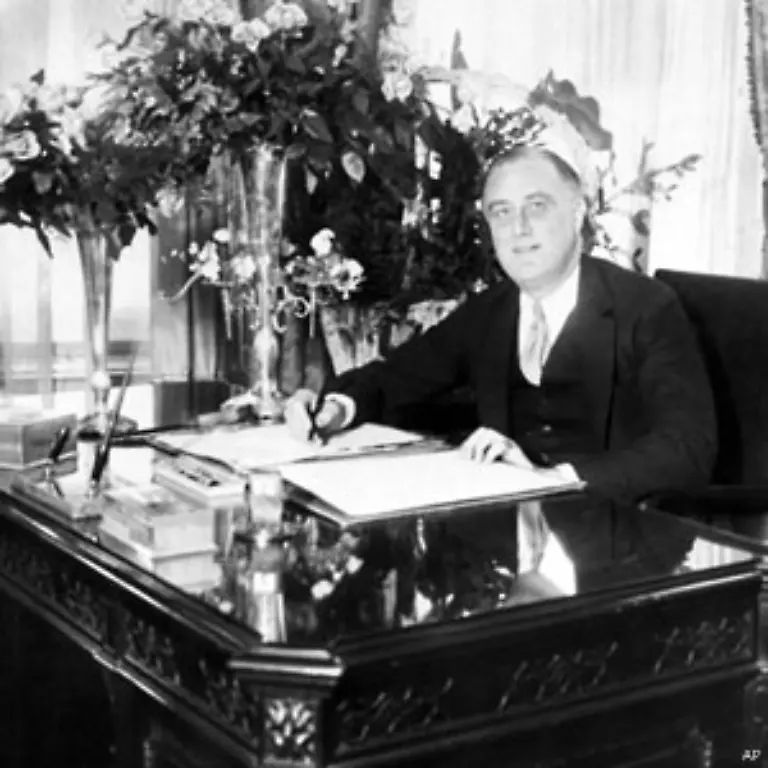 Praesident-Franklin-D-Roosevelt-unmittelbar-nach-seinem-Amtsantritt-1933
