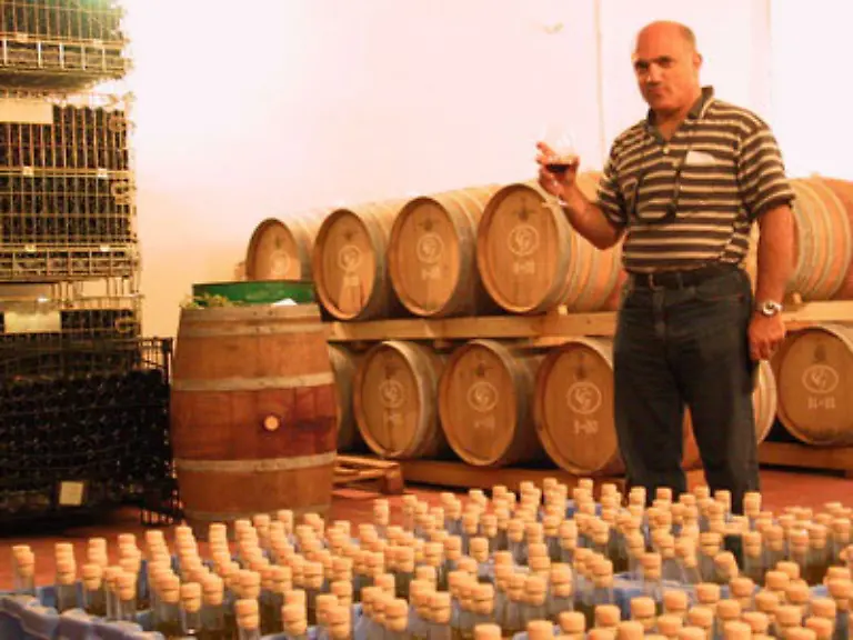 Der-Wein-reift-in-Faessern-und-wird-staendig-geprueft-Empfehlenswert-und-in-Frankreich-preisgekroent-ist-Golanwein