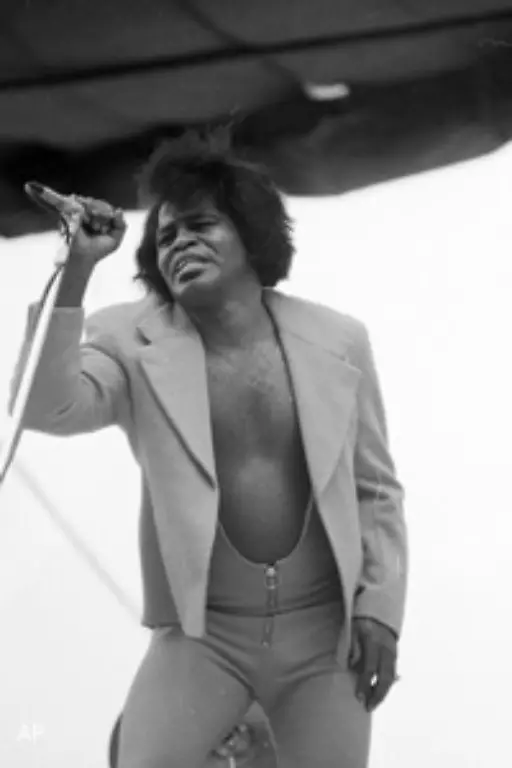 Wegen-seiner-markanten-Stimme-und-leidenschaftlichen-Auftritte-wurde-James-Brown-stilbildend-fuer-die-gemeinsame-Band-Famous-Flames-Sein-erster-Hit-Please-Please-Please-erschien-1955-die-Band-hiess-inzwischen-James-Brown-and-the-Famous-Flames