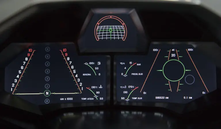 Ein-echter-Hingucker-ist-das-Cockpit-Das-Gehaeuse-ist-wie-der-Tankdeckel-aus-einem-Aluminiumblock-gefraest-Links-der-Drehzahlmesser-rechts-das-G-Force-Meter-Es-zeigt-die-Kraefte-beim-Beschleunigen-Bremsen-und-in-Kurven-an