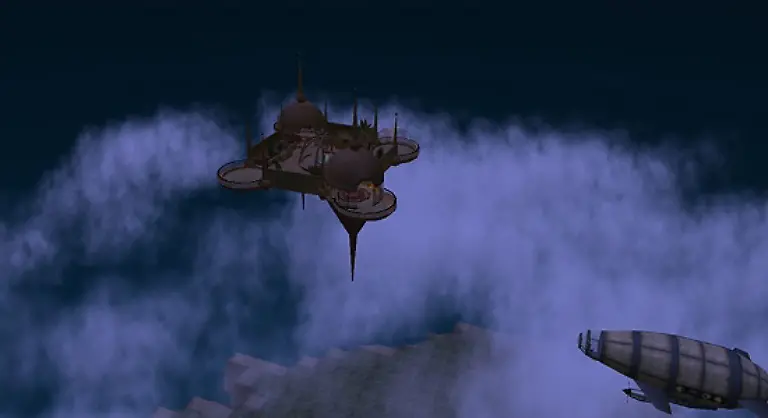 Auf-der-Reise-nach-oben-tauchen-im-Dunkeln-verwunschene-fliegende-Schloesser-auf