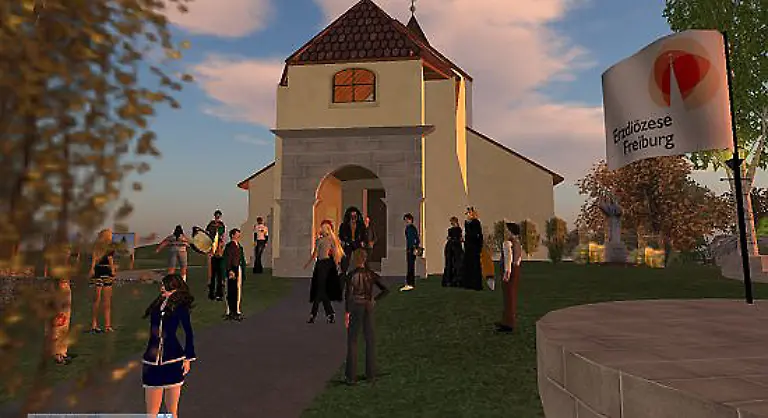 auf-der-Insel-Reichenau-im-Bodensee-Die-Erzdioezese-Freiburg-hat-das-Bauwerk-aus-der-Karolinger-Zeit-in-Second-Life-massstabsgetreu-nachbauen-lassen
