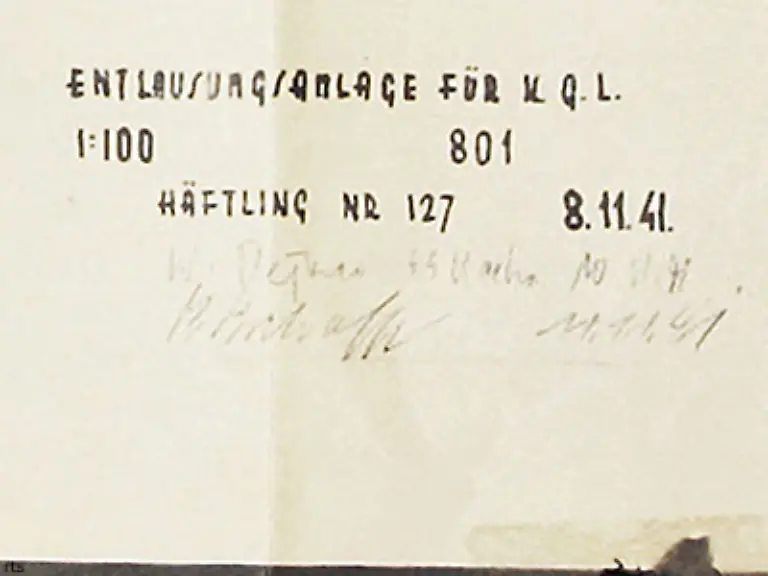 Ein-Dokument-das-auf-den-8-November-1941-datiert-ist-ist-gezeichnet-von-Haeftling-Nr-127