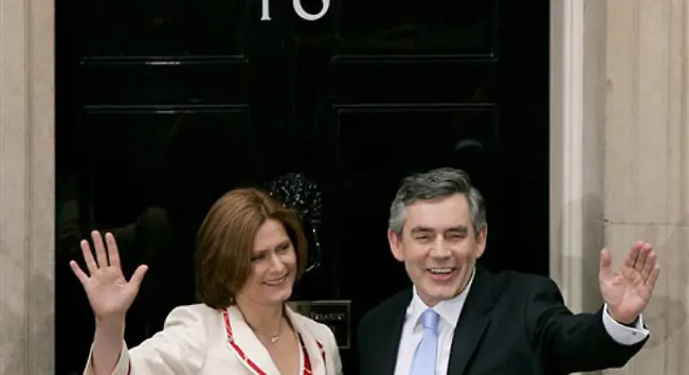 Premier-Gordon-Brown-und-Ehefrau