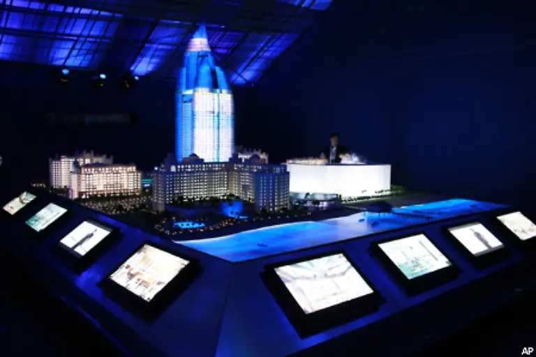 Der-Alternativentwurf-ist-kaum-minder-spektakulaer-Bis-2011-sollen-die-Gebaeude-fertig-sein-All-diese-Plaene-werden-jedoch-von-einem-weiteren-gigantischen-Inselprojekt-vor-der-Kueste-Dubais-in-den-Schatten-gestellt