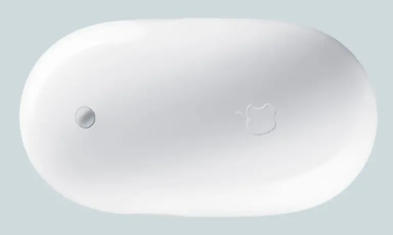 Apple-geht-mit-seiner-Mighty-Mouse-aber-einen-eigenen-Weg-Links-und-Rechtsklicks-werden-per-Kippbewegung-gemacht-Statt-eines-Rads-erlaubt-ein-kleiner-Trackball-Zeigerbewegungen-in-jede-Richtung