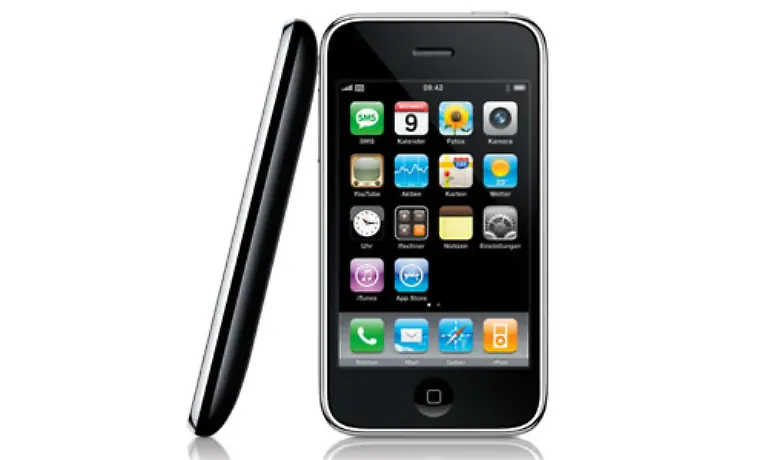Das-angesagteste-Mobiltelefon-ist-immer-noch-das-iPhone-3G-Wer-ein-Smartphone-mit-intuitiv-bedienbarem-Touchscreen-haben-will-kommt-am-stylischen-Apple-Telefon-nicht-vorbei-und-muss-dafuer-einen-Vertrag-mit-T-Mobile-abschliessen-oder-mindestens-590-Euro-hinblaettern