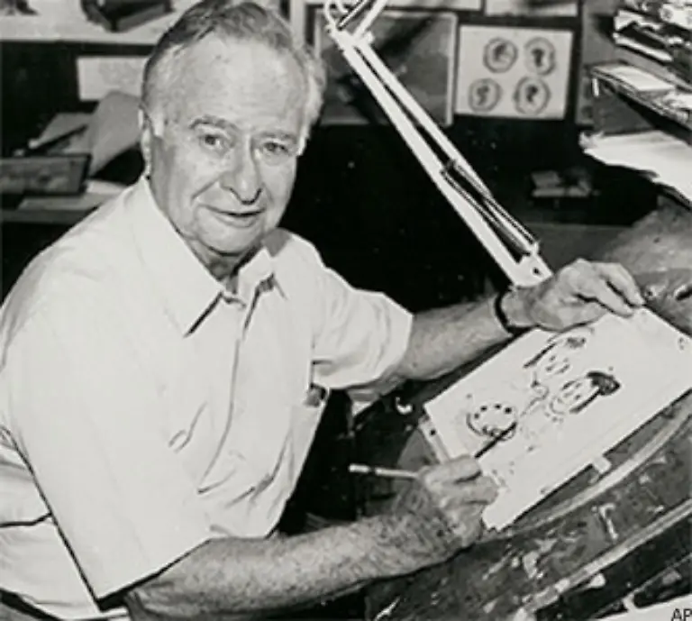Sein-Schoepfer-Segar-starb-bereits-1938-danach-fuehrten-mehrere-Zeichner-im-Bild-Myron-Waldman-sein-Werk-weiter-und-liessen-Popeye-in-zum-Teil-widerspruechliche-Rollen-schluepfen