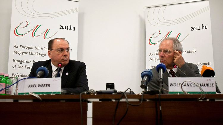 Links der Chef der Bundesbank, rechts der Finanzminister der Bundesrepublik: Das Kürzel "hu" steht in der Sprache des Internets natürlich für "Hungary".