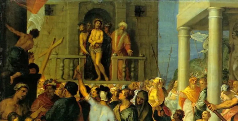 Noch-am-Abend-des-Gruendonnerstags-wurde-Jesus-vom-Rat-der-Hohenpriester-festgenommen-Am-folgenden-Morgen-so-berichtet-der-Evangelist-Markus-wurde-er-Pilatus-vorgefuehrt