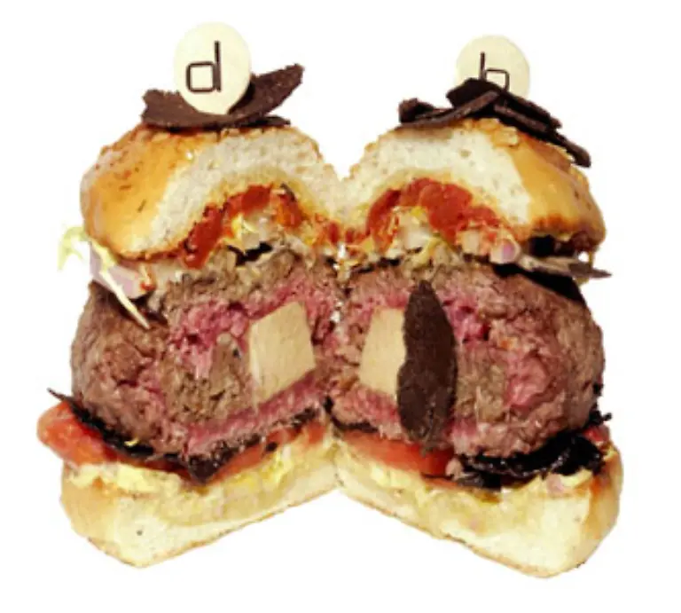Teuerster-Hamburger-Der-teuerste-im-Handel-erhaeltliche-Burger-ist-der-db-Double-Truffle-Burger-eine-Kreation-des-Kuechenmeisters-Daniel-Boulud-Frankreich-Der-Burger-steht-fuer-umgerechnet-70-80-EUR-auf-der-Speisekarte-des-db-Bistro-Moderne-in-New-York-City