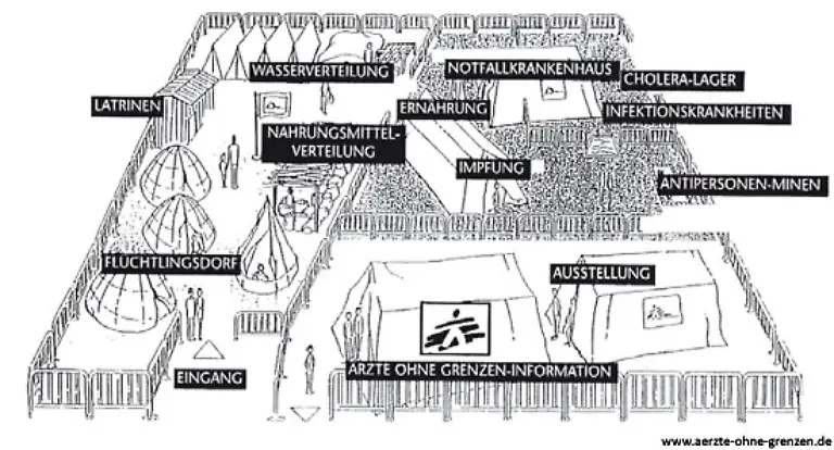 Auch-in-diesem-Jahr-zeigt-die-Hilfsorganisation-Aerzte-ohne-Grenzen-ihre-Wanderausstellung-Ueberleben-auf-der-Flucht-das-Fluechtlingslager-zum-Anfassen-Station-in-diesem-Jahr-ist-Frankfurt-Main