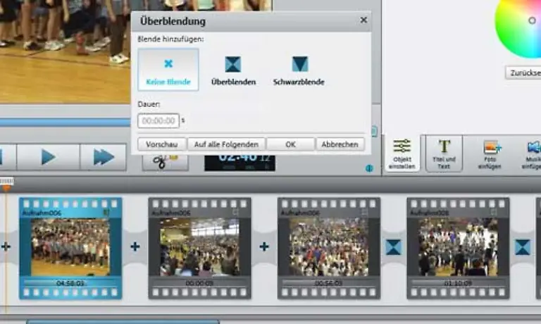 Wenn-Sie-auf-das-Plus-zwischen-Szenenminiaturen-klicken-oeffnet-sich-der-Dialog-zum-Aussuchen-der-Ueberblendung-Statt-den-Nutzer-mit-unwichtigen-Spielereien-zu-irritieren-stehen-nur-die-zwei-wichtigsten-Effekte-zur-Verfuegung