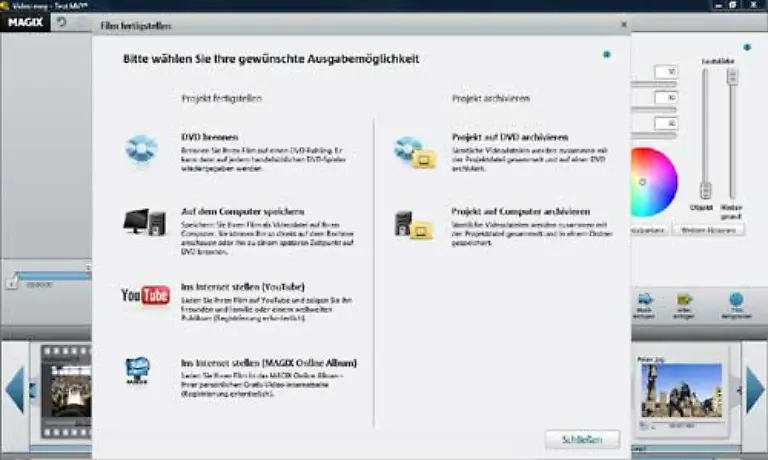 Mit-einem-Klick-auf-Fim-fertigstellen-oeffnet-sich-der-Exportdialog-Sie-koennen-Ihren-Film-als-Datei-speichern-ins-Internet-stellen-oder-auf-eine-DVD-brennen-Falls-Sie-spaeter-weiterarbeiten-moechten-koennen-Sie-auch-das-komplette-Projekt-archivieren