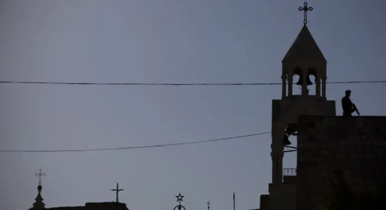 Betlehem-war-die-naechste-Station-der-Nahost-Reise-von-Papst-Benedikt-XVI-Die-Stadt-liegt-im-Westjordanland-und-gehoert-zu-den-Autonomiegebieten-der-Palaestinenser