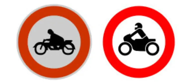 Motorrad-Verbot