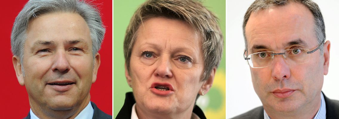 Wowereit, Künast, Wolf: linker Dreikampf.