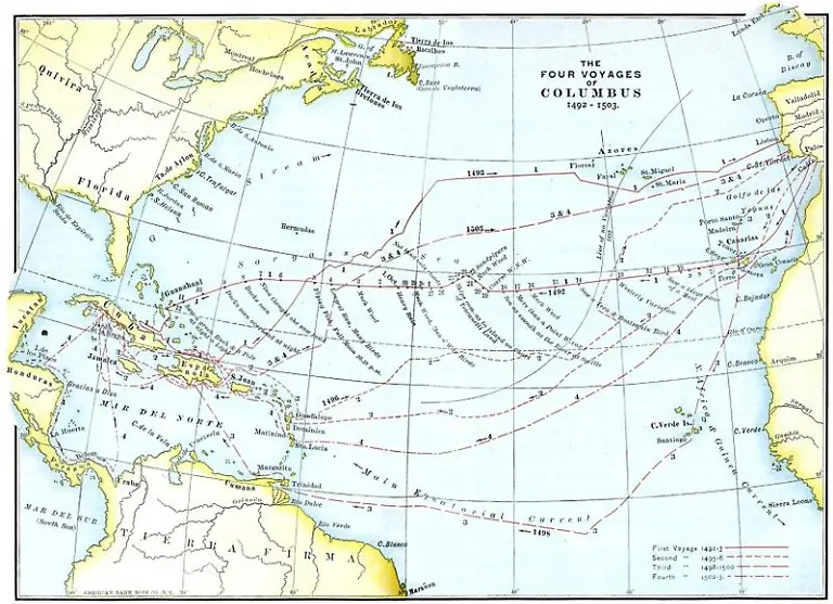 Kolumbus-vier-Reisen