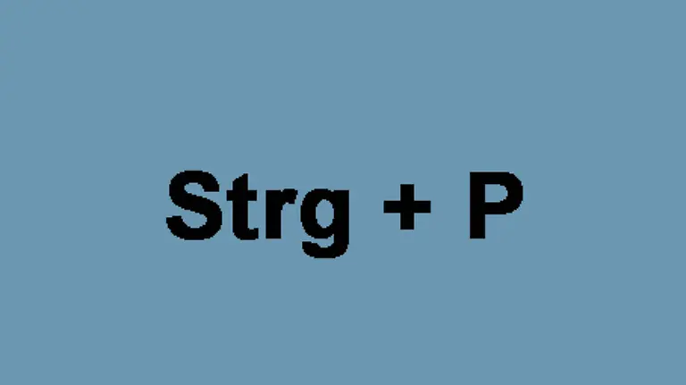 Strg-P