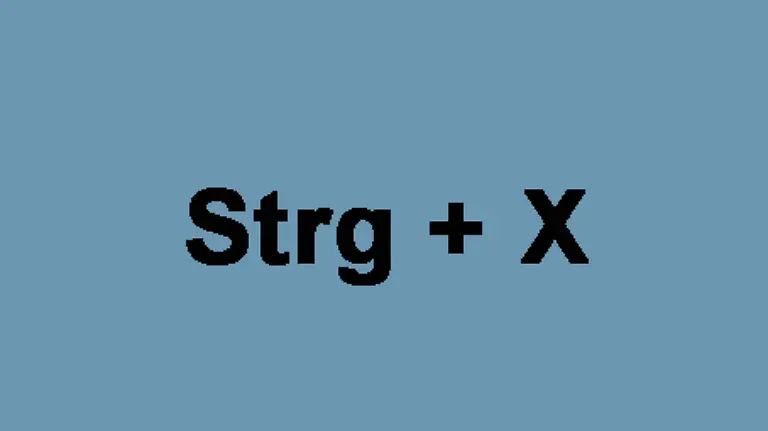 Strg-x
