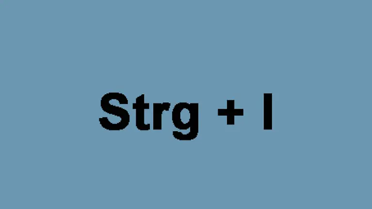 Strg-I