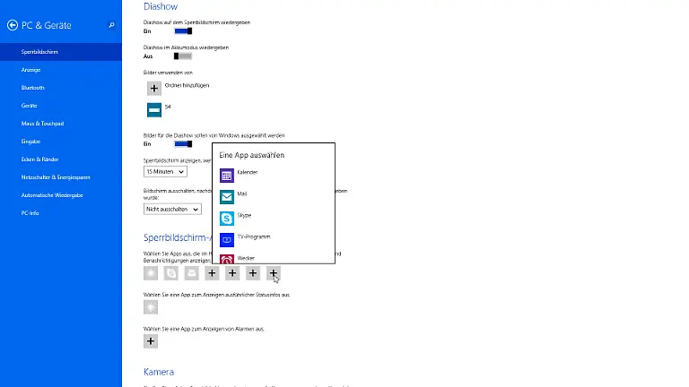 Sperrbildschirm-Apps