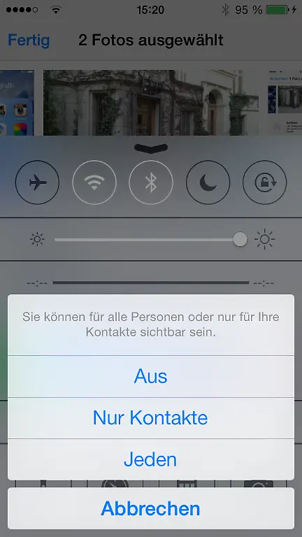Airdrop-Auswahl