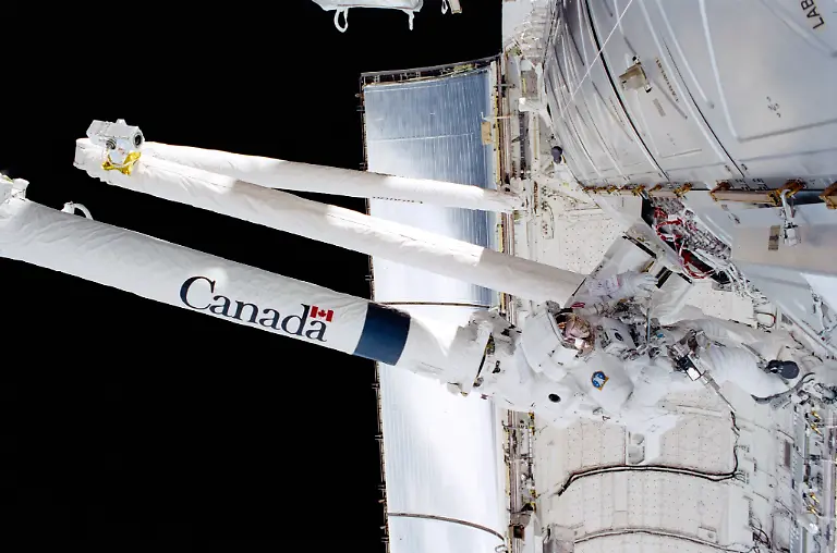 Canadarm2-installation-during-STS-100