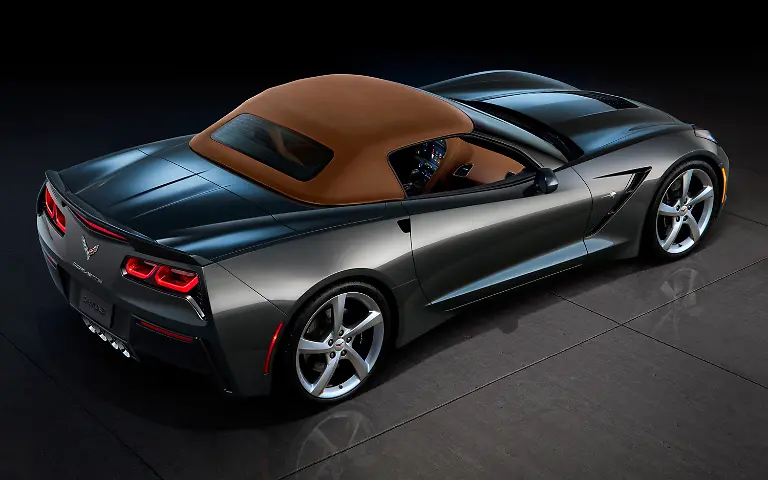 2014-Chevrolet-Corvette-Stingray-Convertible-rear-three-quarters-view